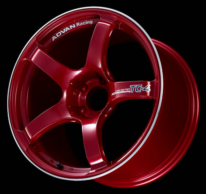 Advan TC4 15x6.5 +40 4x100 Racing Candy Red and Ring Wheel