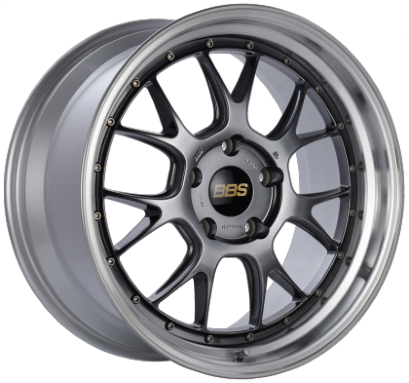 BBS LM-R 20x10 5x120 ET18 Diamond Black Center Diamond Cut Lip Wheel -82mm PFS/Clip Required