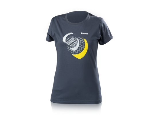 Akrapovic Lifestyle T-shirt Mesh Womens Blue-Grey - Small