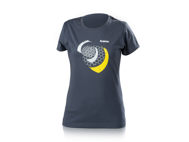 Akrapovic Lifestyle T-shirt Mesh Womens Blue-Grey - Large