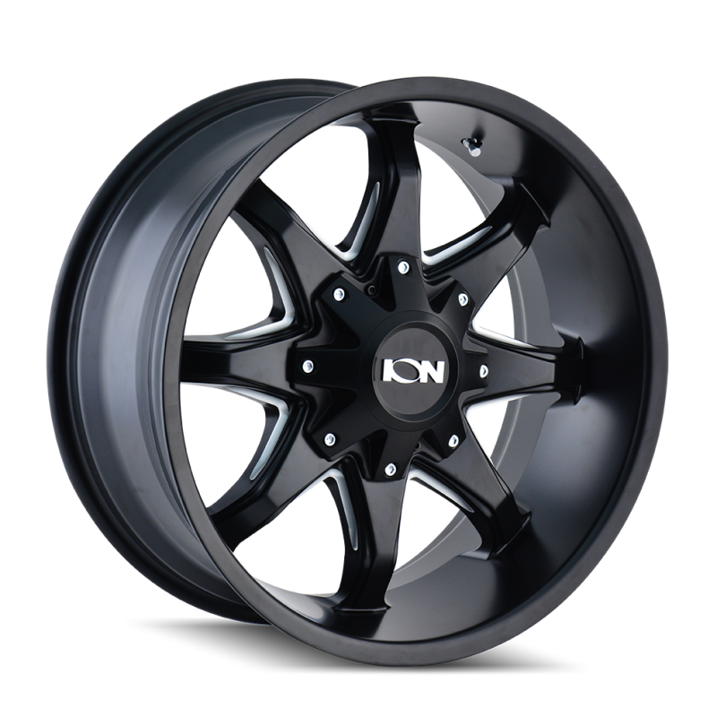 ION Type 181 20x9 / 5x127 BP / -12mm Offset / 87mm Hub Satin Black/Milled Spokes Wheel