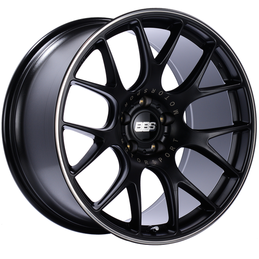 BBS CH-R 20x10.5 5x120 ET35 Satin Black Polished Rim Protector Wheel -82mm PFS/Clip Required