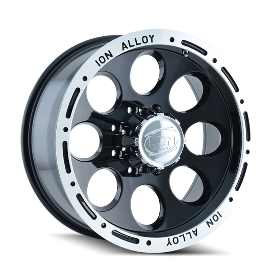 ION Type 174 16x8 / 5x114.3 BP / -5mm Offset / 83.82mm Hub Black/Machined Wheel