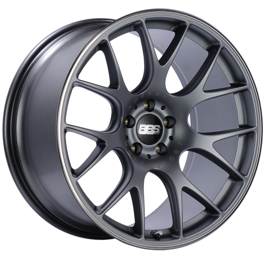 BBS CH-R 20x10.5 5x112 ET25 Satin Titanium Polished Rim Protector Wheel -82mm PFS/Clip Required