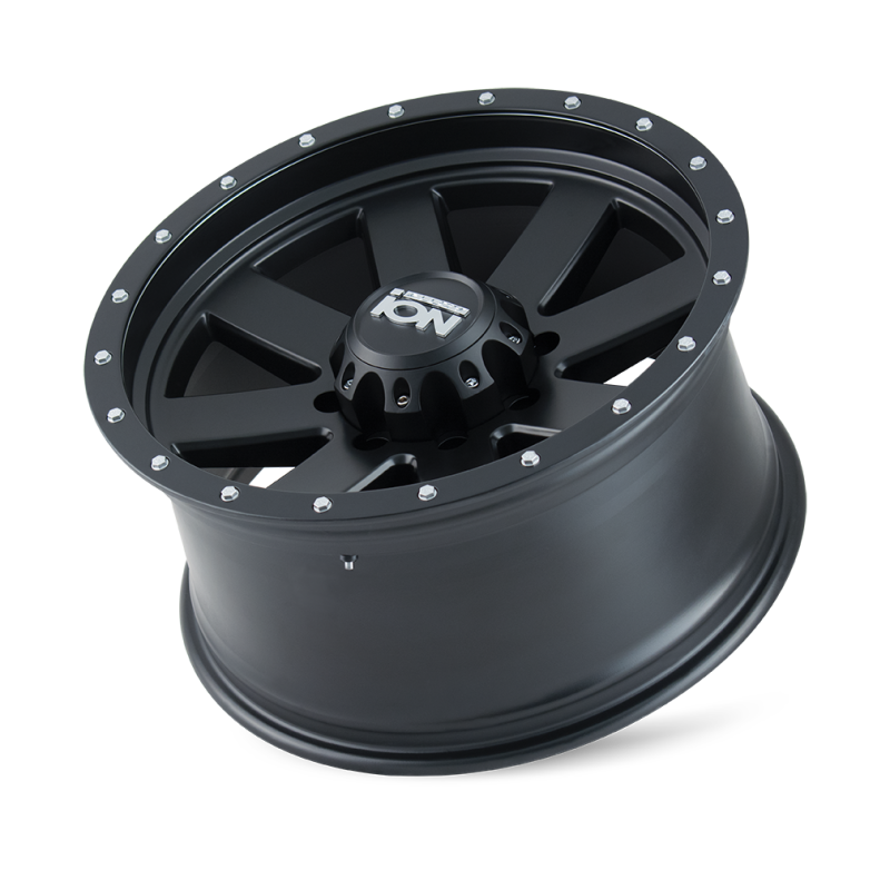 ION Type 134 17x8.5 / 6x139.7 BP / -6mm Offset / 106mm Hub Matte Black/Black Beadlock Wheel