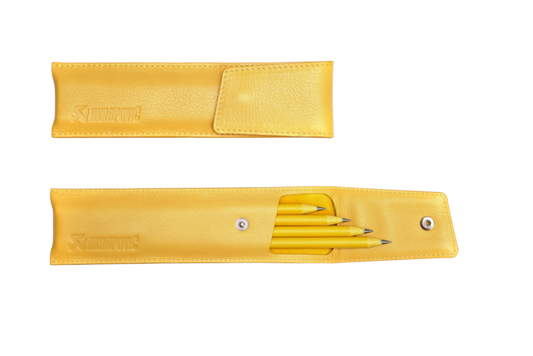 Akrapovic Leather Pencil Case - Yellow