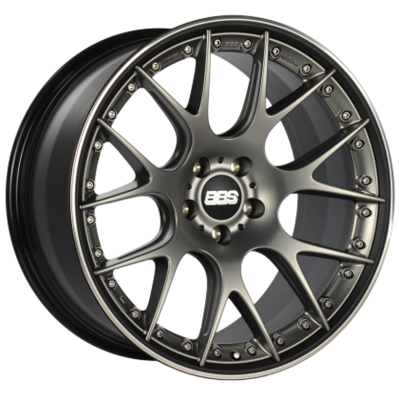 BBS CH-RII 20x9 5x112 ET30 CB66.5 Satin Platinum Center Black Lip Stainless Steel Rim Prot Wheel