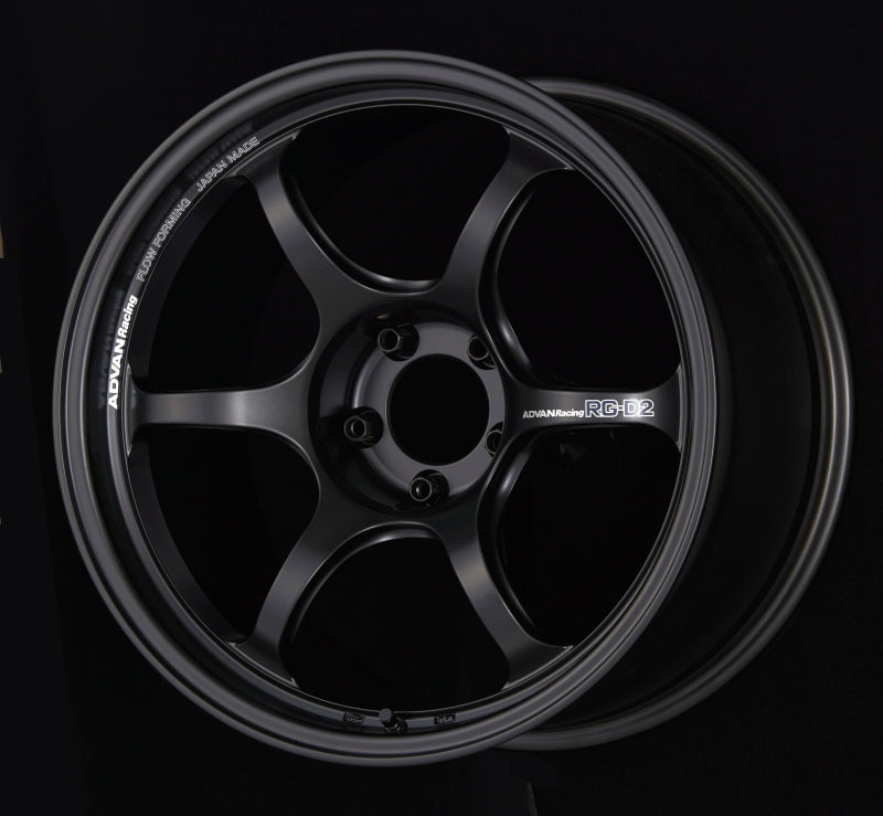 Advan RG-D2 18x10.5 +24 5-114.3 Semi Gloss Black Wheel