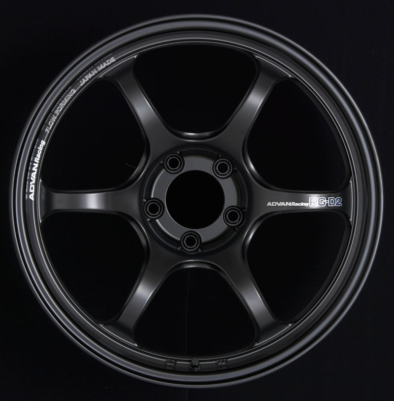 Advan RG-D2 18x10.5 +24 5-120 Semi Gloss Black Wheel