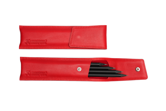 Akrapovic Leather Pencil Case - Red