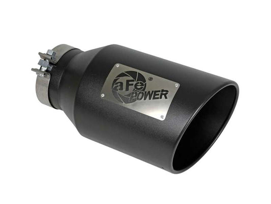 aFe Power Universal 5in Inlet 8in Outlet MACH Force-XP Clamp-On Exhaust Tip - Black