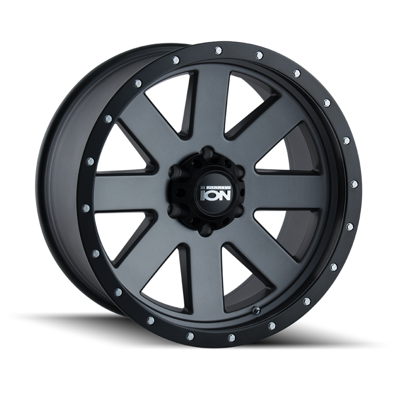 ION Type 134 18x9 / 6x135 BP / 0mm Offset / 87mm Hub Matte Gunmetal/Black Beadlock Wheel