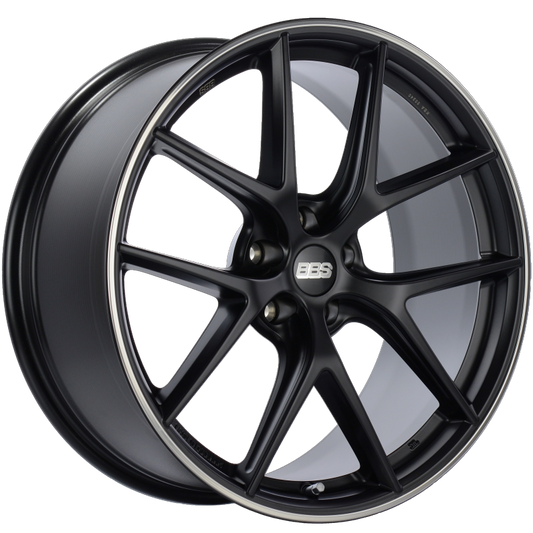 BBS CI-R 20x9 5x120 ET25 Satin Black Polished Rim Protector Wheel -82mm PFS/Clip Required