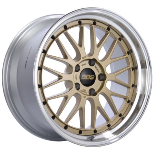 BBS LM 17x7.5 5x130 ET28 CB71.6 Gold Center Diamond Cut Lip Wheel