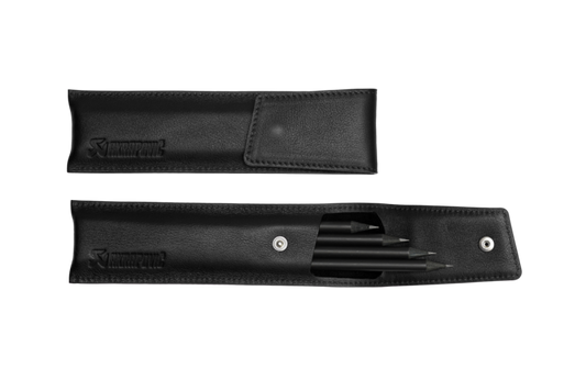 Akrapovic Leather Pencil Case - Black