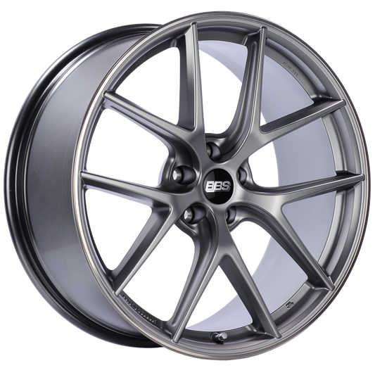 BBS CI-R 20x9.5 5x120 ET40 Platinum Silver Polished Rim Protector Wheel -82mm PFS/Clip Required