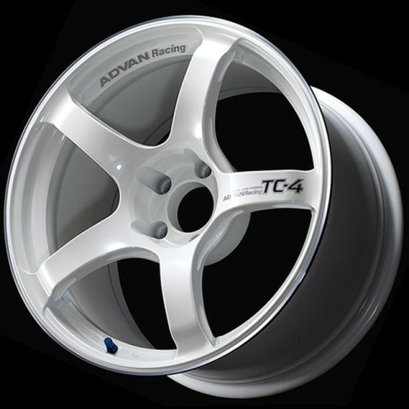 Advan TC4 18x7 / 4x100 / +41 Offset / 63 CB - Racing White Metallic & Ring