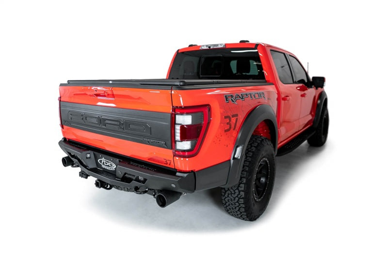 Addictive Desert Designs 2022+ Ford Raptor Stealth Fighter R Bumper w/ 2 Cube Lights - Hammer Black