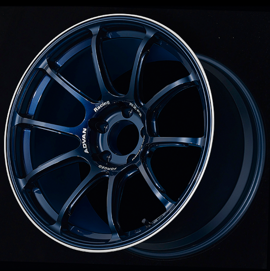 Advan Racing RZ-F2 18x9.5 +45 5-120 Racing Titanium Blue & Ring Wheel